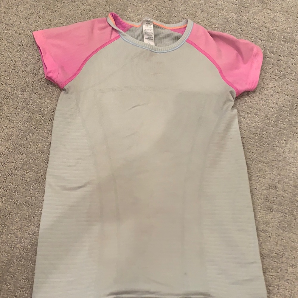 Pink and light blue ivivva shirt